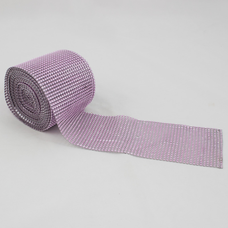 Fita Strass 3mm 12cm x 9.2m Rosa